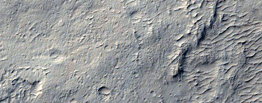 Crater in Lucus Planum Region