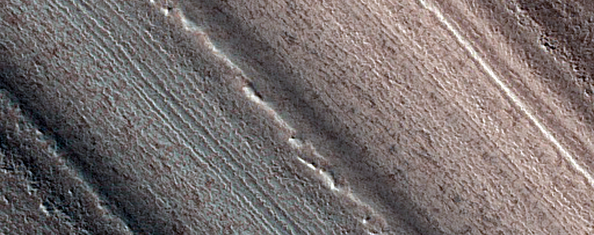 Exposure of North Polar Layered Deposits