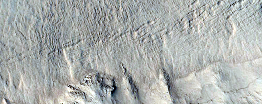 Crater within a Crater in the Nilosyrtis Mensae Region