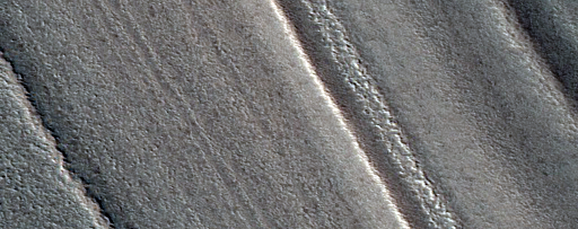 Exposure of North Polar Layered Deposits
