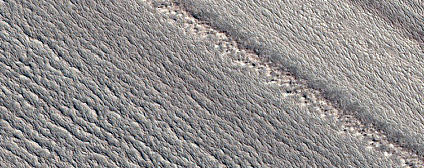 Exposure of North Polar Layered Deposits
