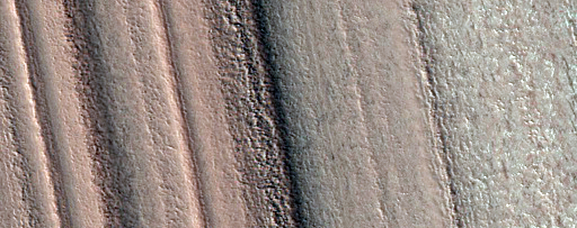 Exposure of North Polar Layered Deposits