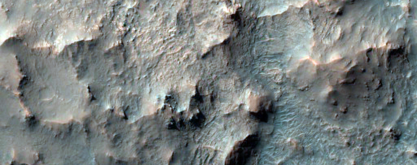 Central Uplift and Olivine-Rich Ponded Material in Elorza Crater