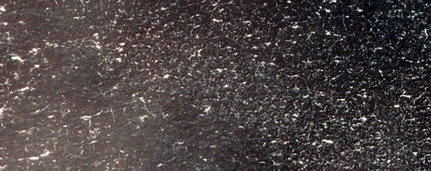 Polar Crater with Summer Ice