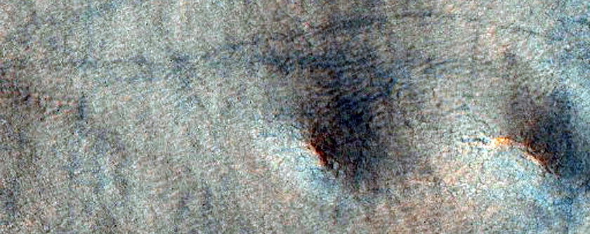 Crater in Utopia Planitia