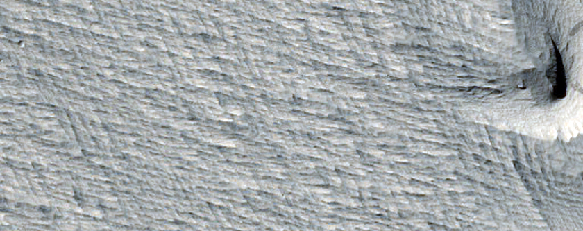 Erosional Exposure in Medusae Sulci Region