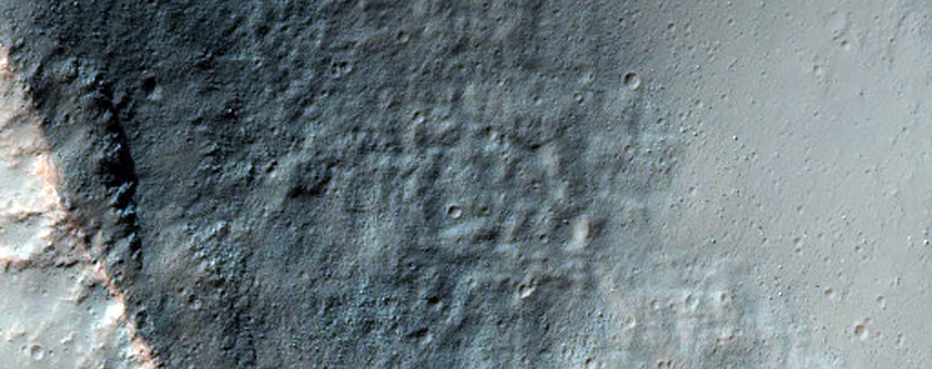 Crater Rim and Lobate Ejecta