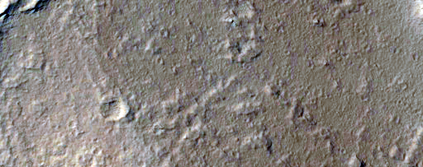 Odd Channels on Crater Rim and Linear Feature on Floor