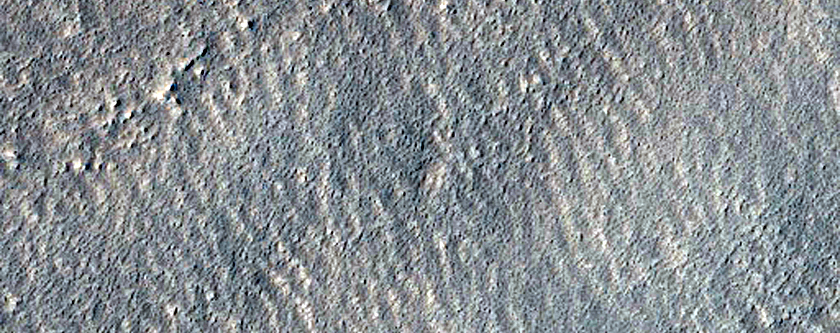 Crater in Phlegra Dorsa