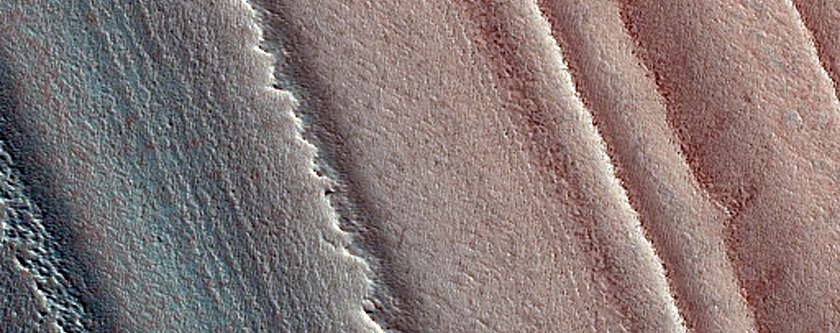 Exposure of North Polar Layered Deposits