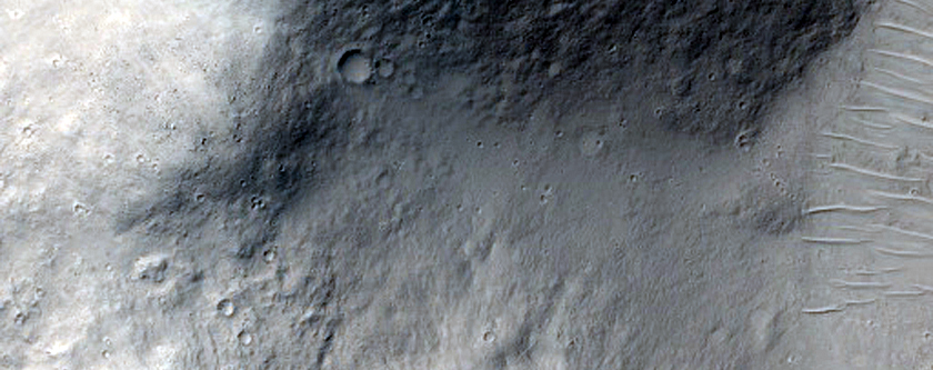 Floor of 40-Kilometer Diameter Impact Crater