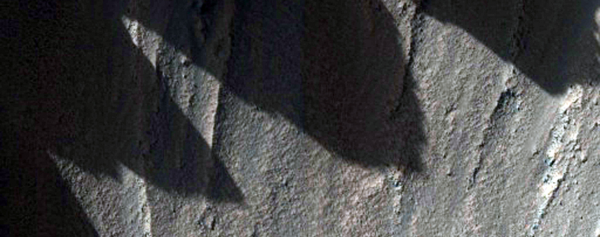 Bedrock Exposures in Northwest Coprates Chasma
