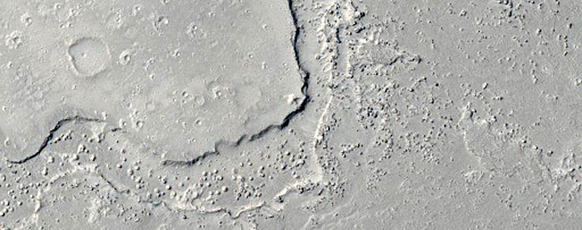 Persbo Crater Ejecta Covered by Lava Flows
