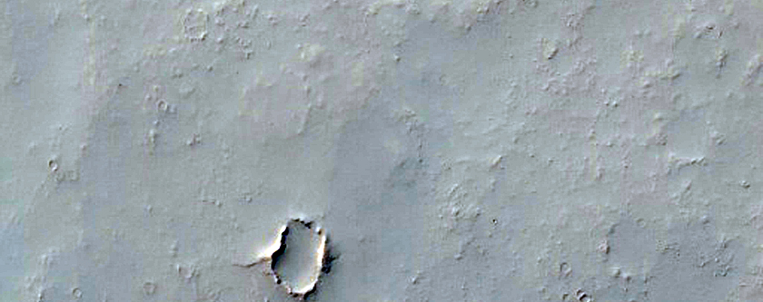 Flow Deposits on Floor of Large Noachian Crater