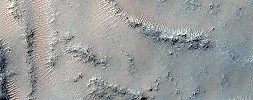 Crater in Southeastern Sinus Meridiani