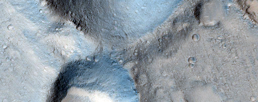 Secondaries from Crater to Southwest in Arabia Terra