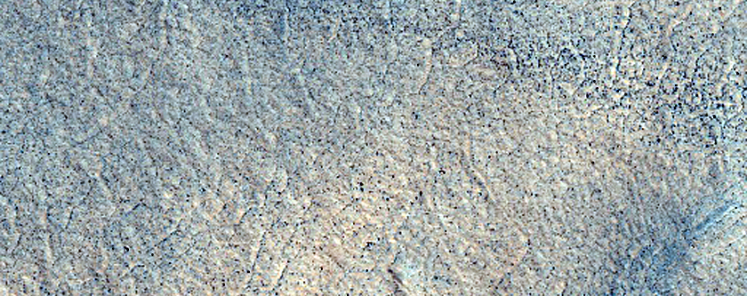 Polar Crater with Summer Ice