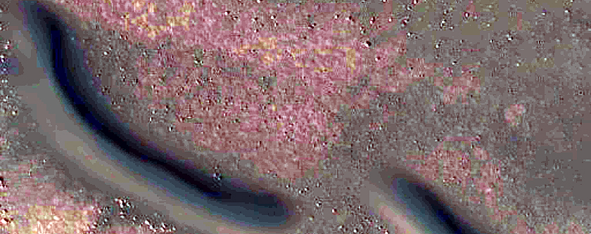 Polar Crater with Summer Ice