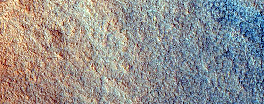 Polar Crater with Summer Ice