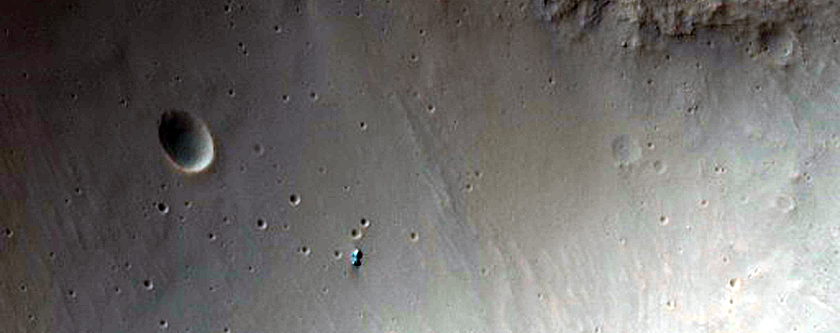 Crater in Ophir Planum