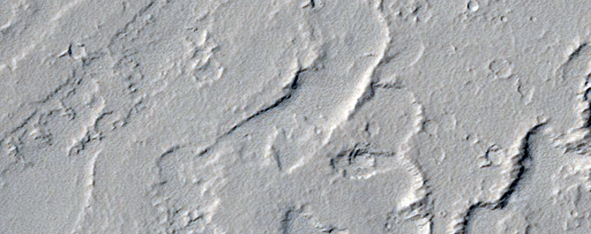 Lava Delta in Eastern Tharsis Region