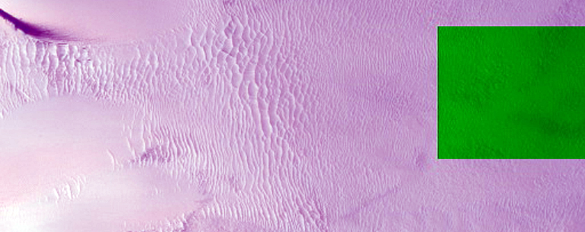 Polar Crater with Summer Ice