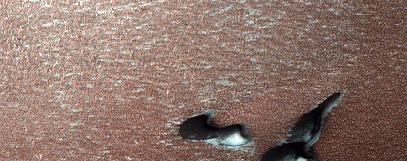 Cones at Edge of North Polar Layered Deposits