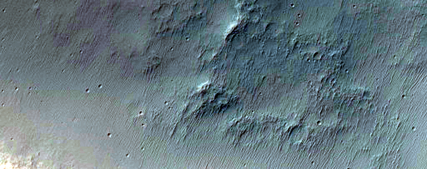 Bedrock Exposed on Crater Rim and Central Uplift