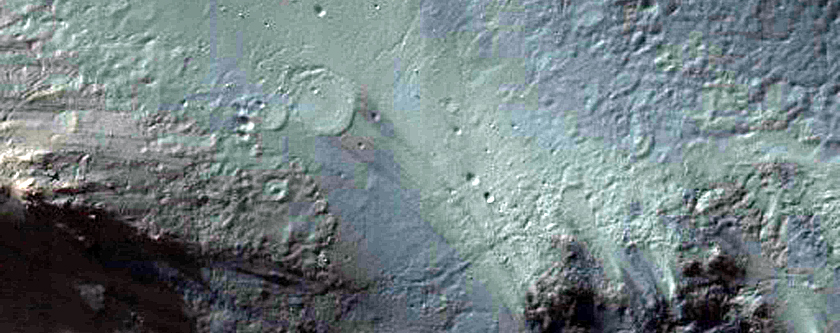 Hydrate-Rich Terrain in Tyrrhena Terra Crater