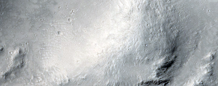 Hills Embayed by Athabasca Valles Flood Lava