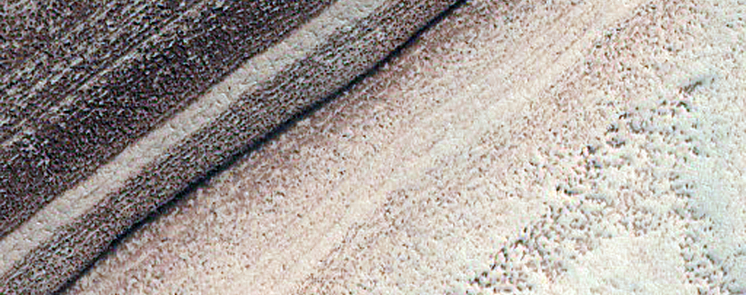 Exposure of North Polar Layered Deposits