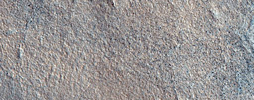 Polar Crater with Summer Ice