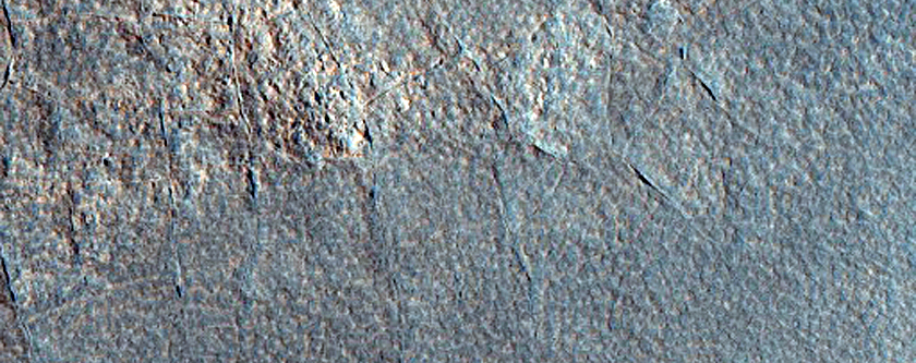 Polar Crater with Summer Ice