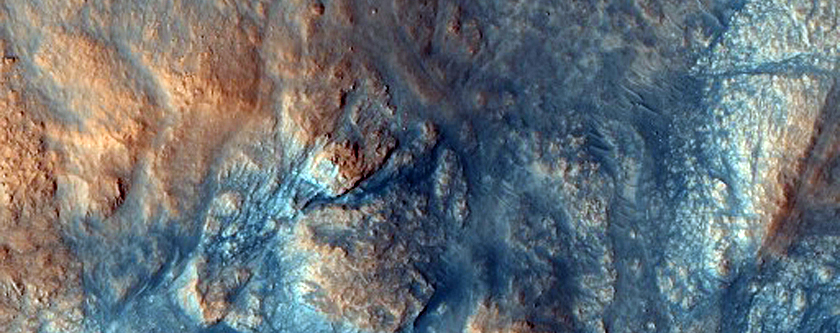 Central Uplift of a Northern Plains Impact Crater