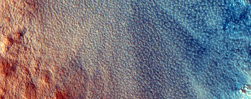 Polar Crater with Summer Ice