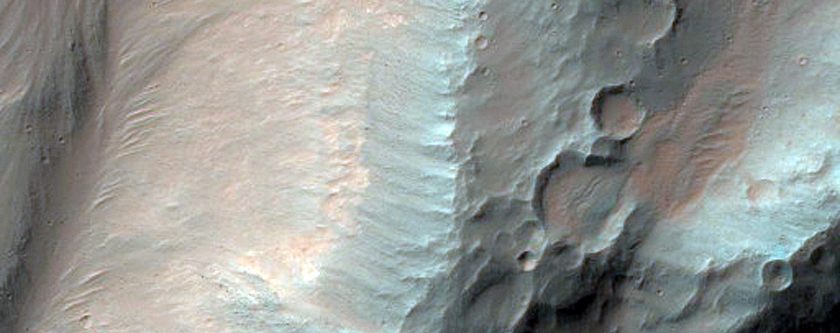 Spectacular Bedrock Exposures in Walls of Coprates Chasma