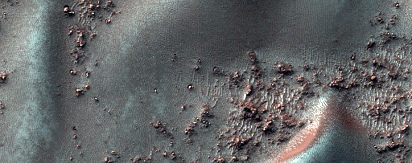 Dunes Within Crater in Aonia Terra