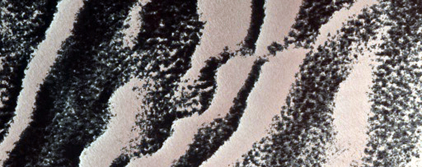 Persistent Northern Plains Ice Deposit Leeward of Crater