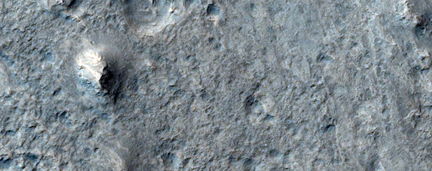 Rocky Deposit on Crater Floor