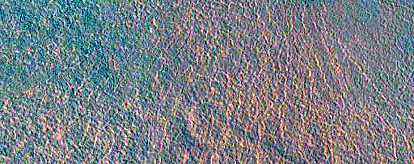 Polar Crater with Summer Ice