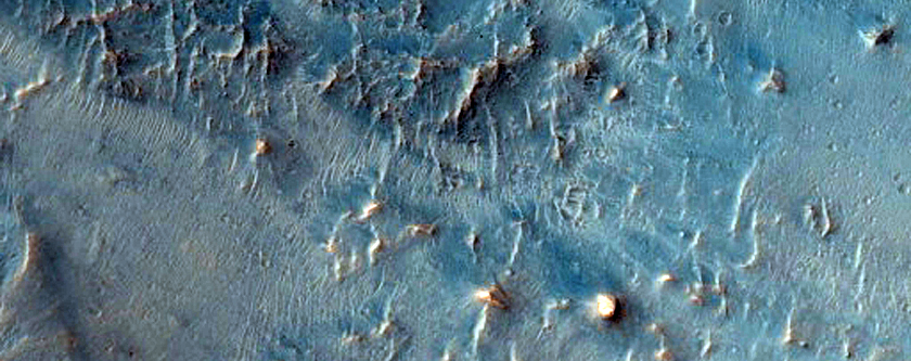 Possible Hydrated Material in Crater West of Nili Fossae
