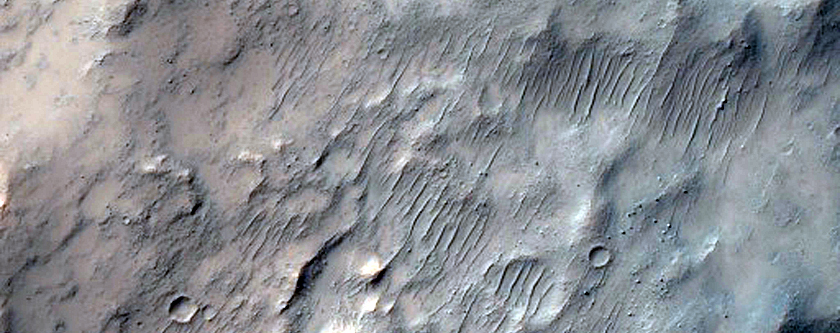 Well-Preserved Impact Crater on Floor of Flaugergues Crater