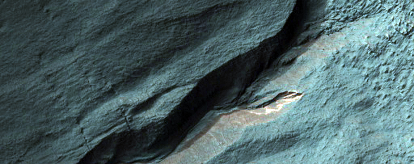 Gullied Crater Wall