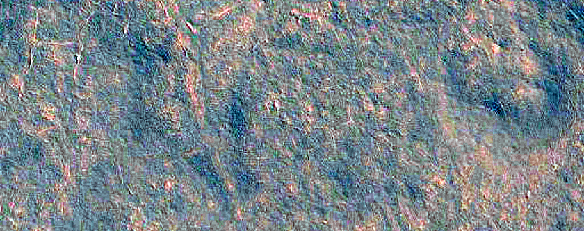 Polar Crater with Summer Ice