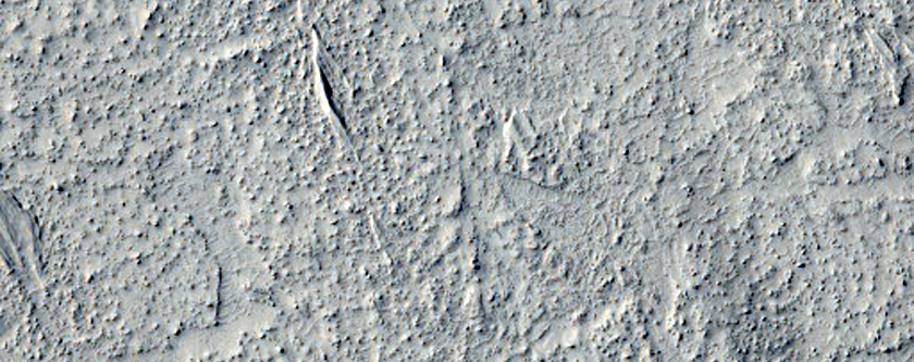 Contact between Medusae Fossae Formation and Young Lavas