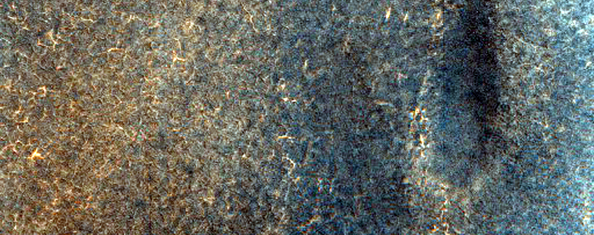 Polar Crater with Summer Ice