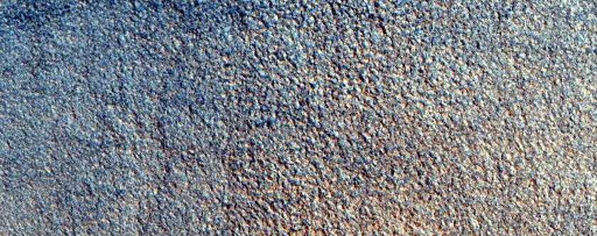 Polar Crater with Summer Ice