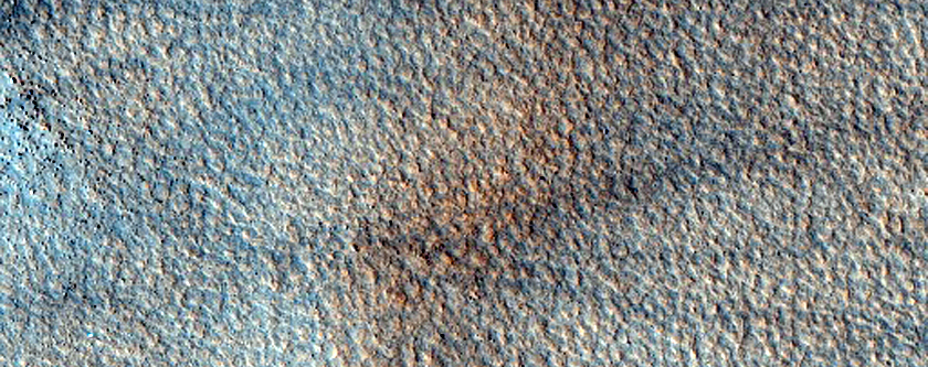 Polar Crater with Summer Ice