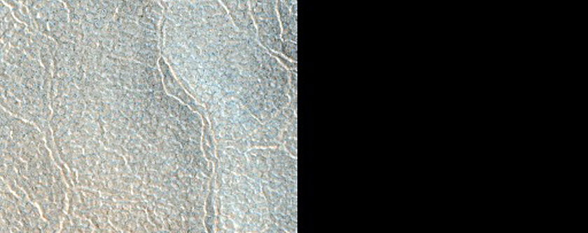 Polar Crater with Summer Ice