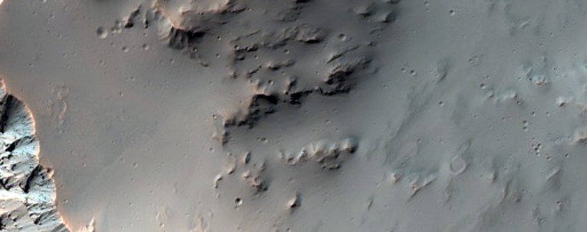 East Rim of Well-Preserved Crater on Rim of Larger Crater